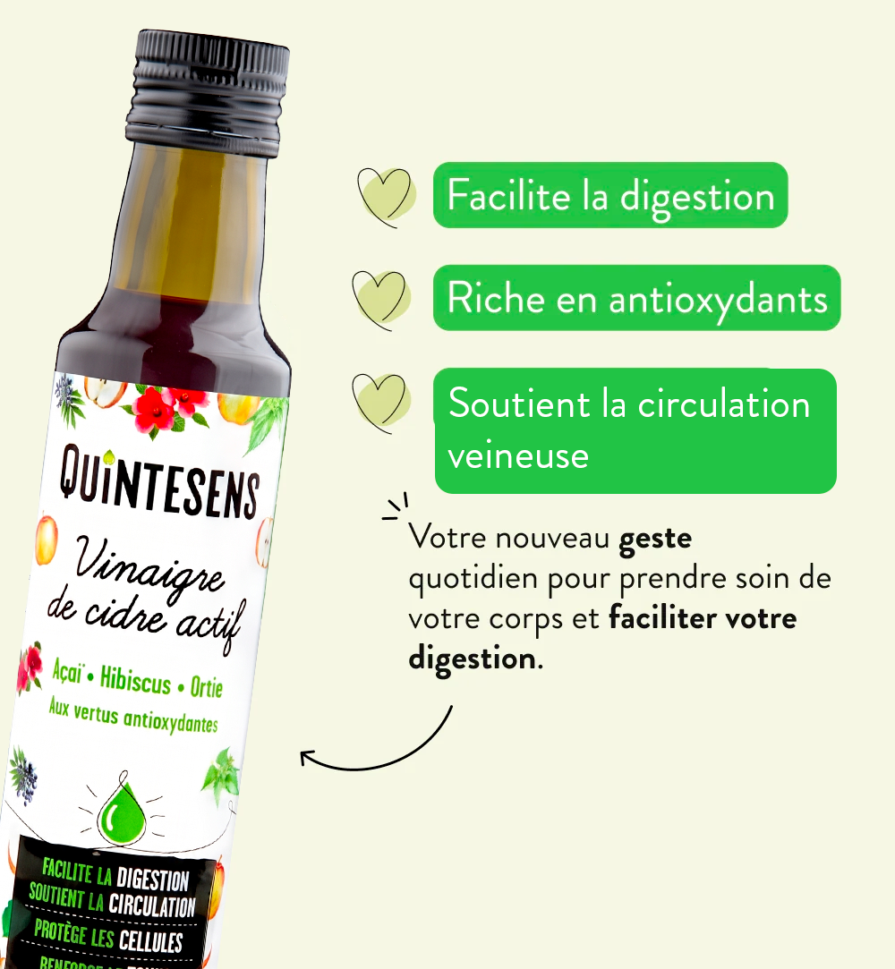 Quintesens Cidre Actif aceto di mele bio antiossidante