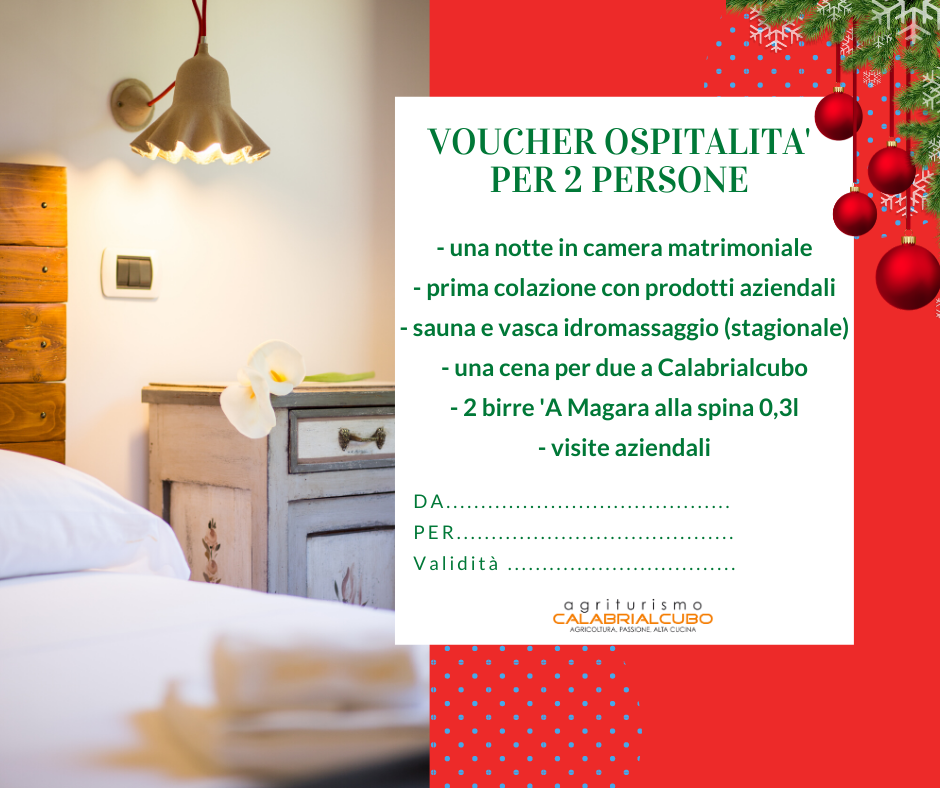 Calabrialcubo voucher regalo ospitalità 2 persone con cena