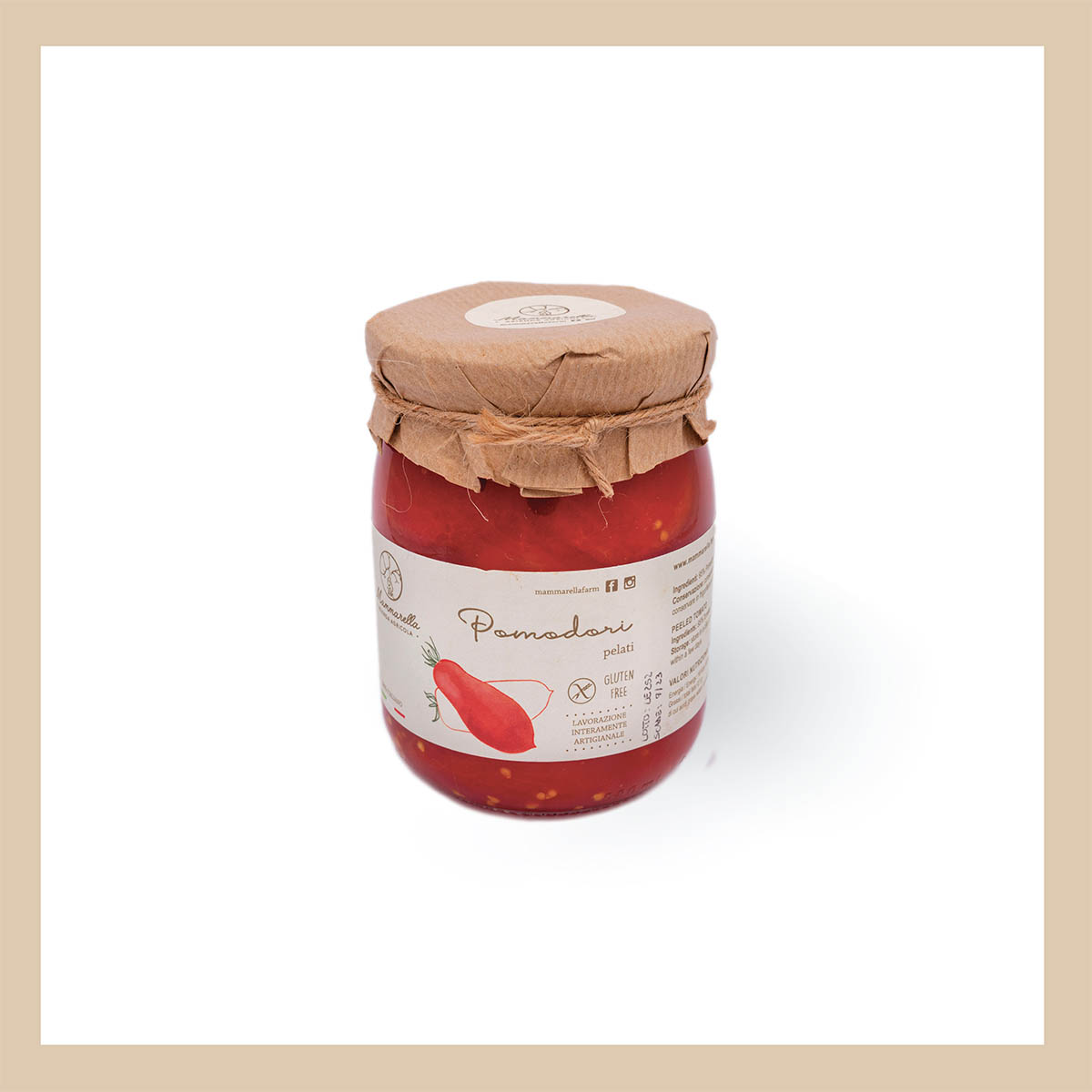 Mammarella Pomodori pelati San Marzano barattolo 540g naturali