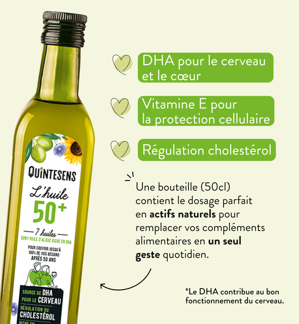 Quintesens 50+ olio 1 bottiglia omega-3 DHA