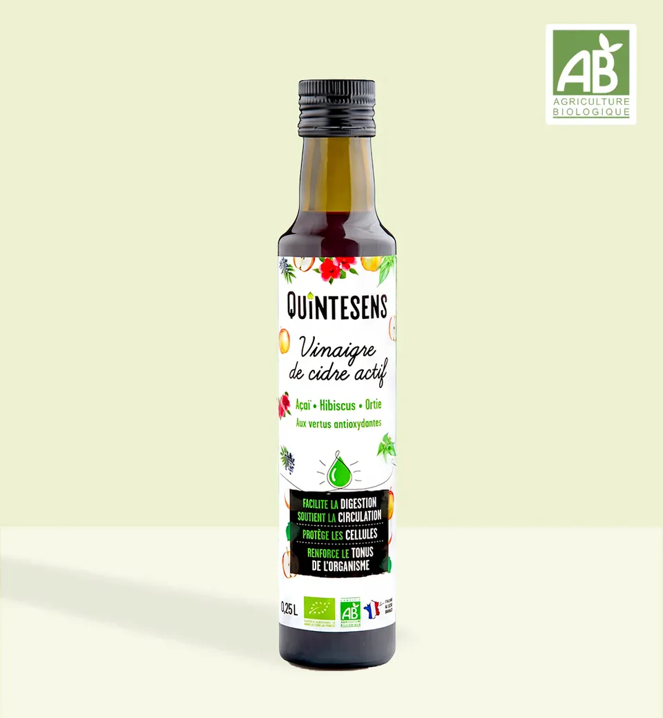 Quintesens Cidre Actif aceto di mele bio antiossidante