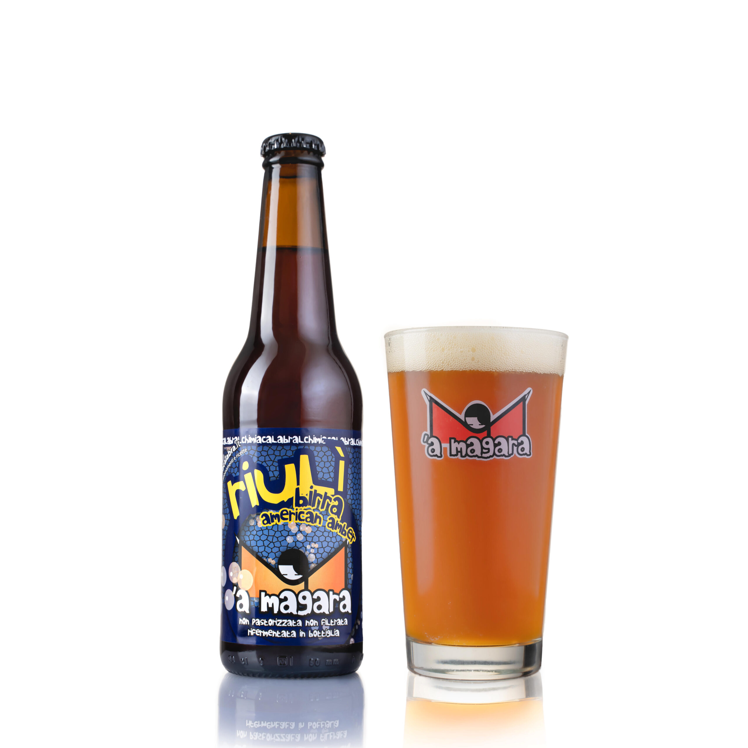 'A Magara Riulì American Amber Ale birra 0,33 l ambrata