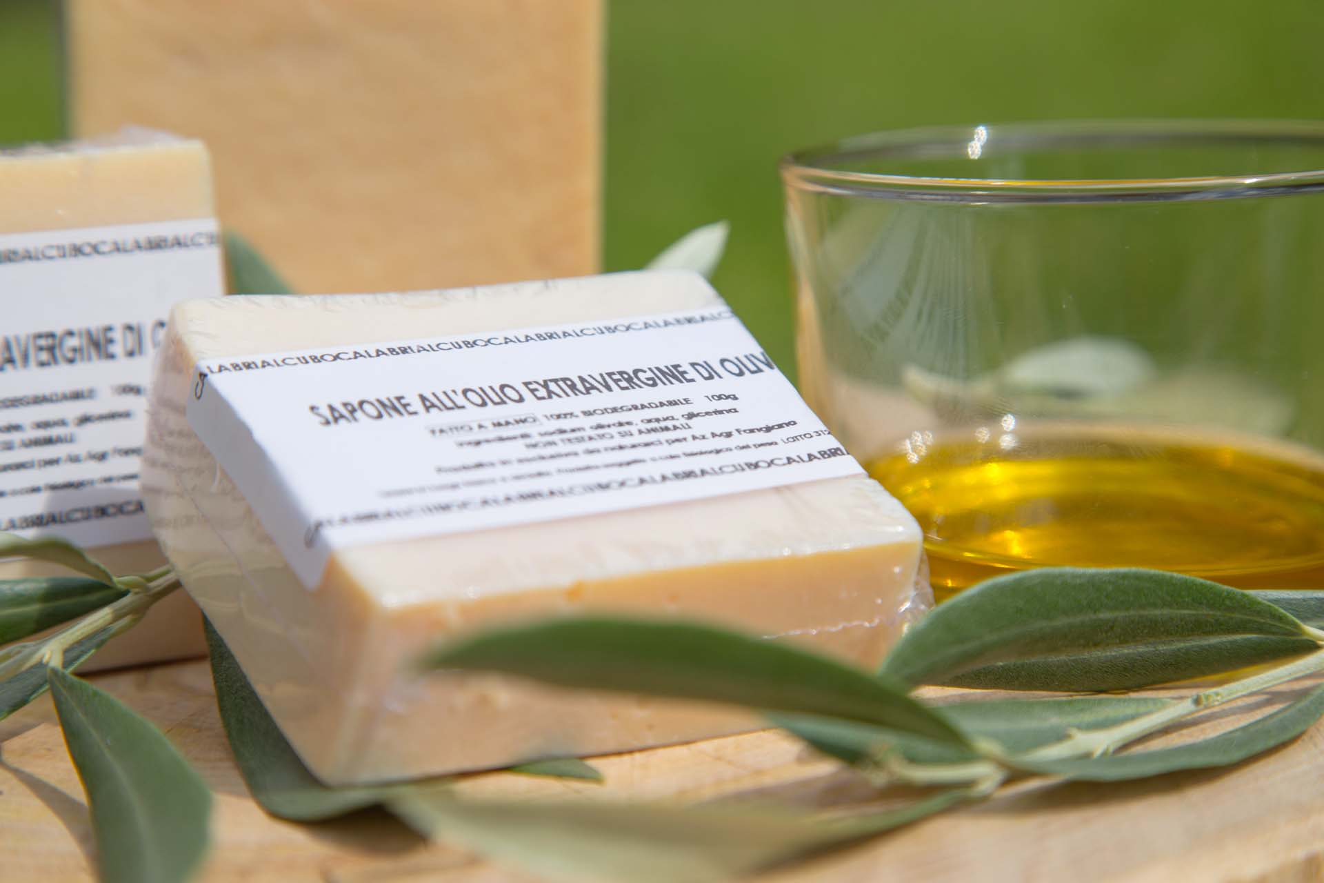 Calabrialcubo Sapone olio oliva saponetta 100 g lavanda
