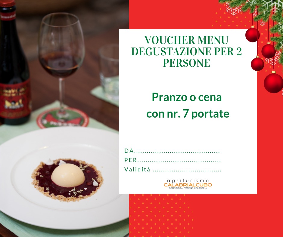 Calabrialcubo voucher menu degustazione 2 persone 7 portate
