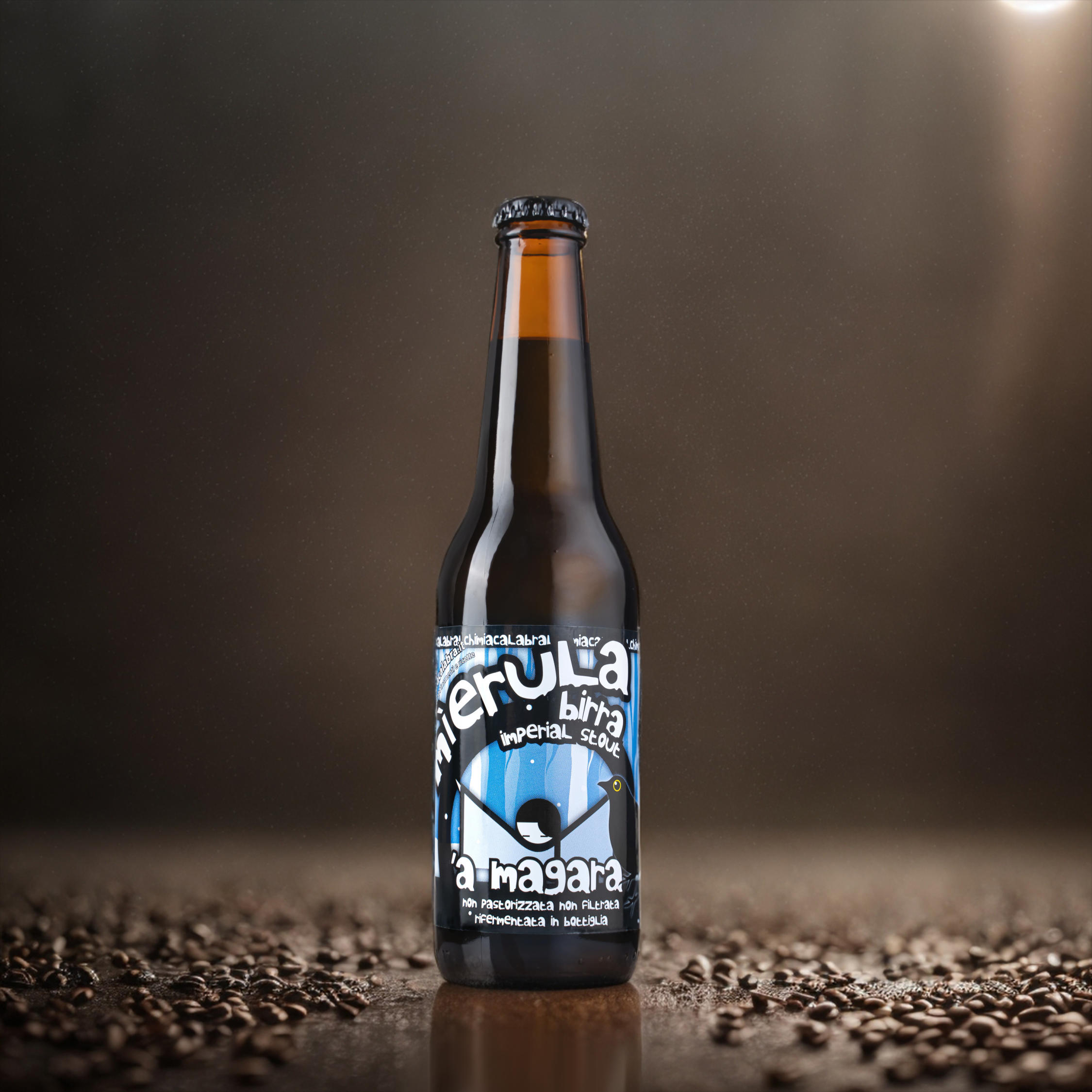 'A Magara Mierula Imperial Stout birra 0,33 l nera