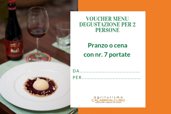 Calabrialcubo Menu Degustazione voucher 2 persone 7 portate