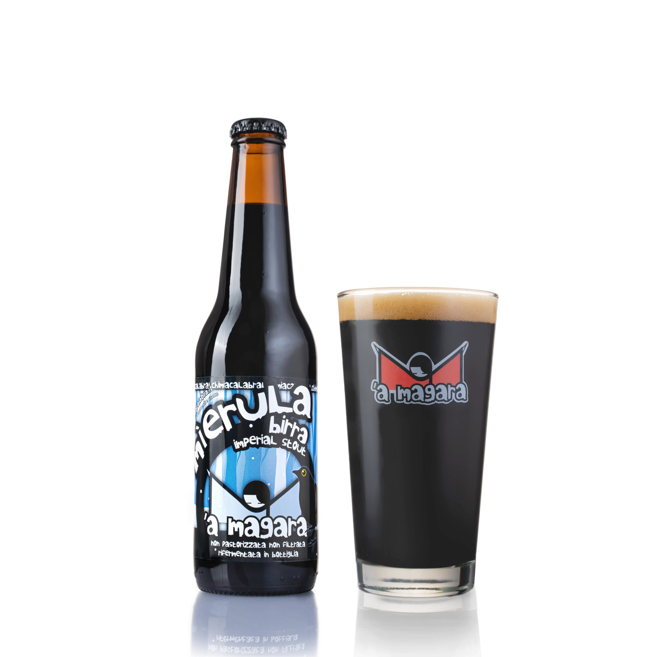 'A Magara Mierula Imperial Stout birra 0,33 l nera