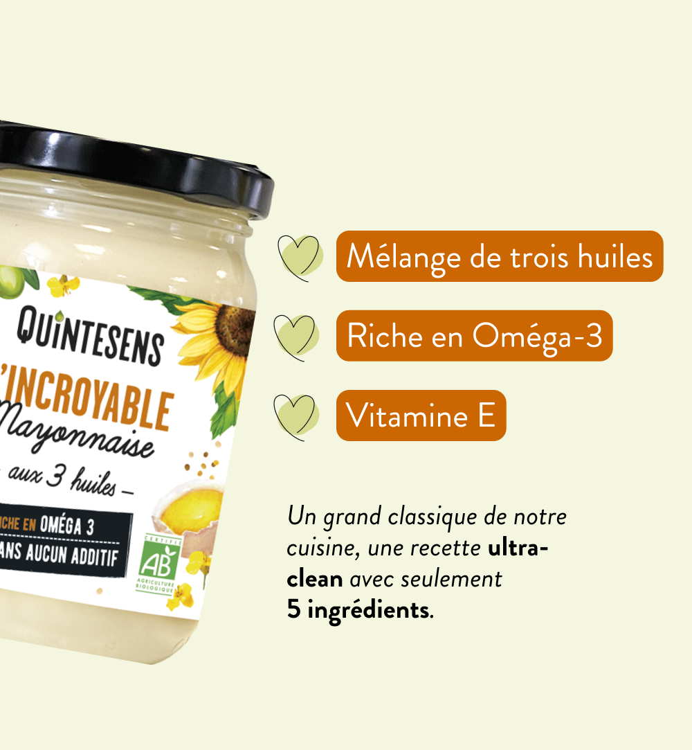 Quintesens Incroyable maionese bio omega-3