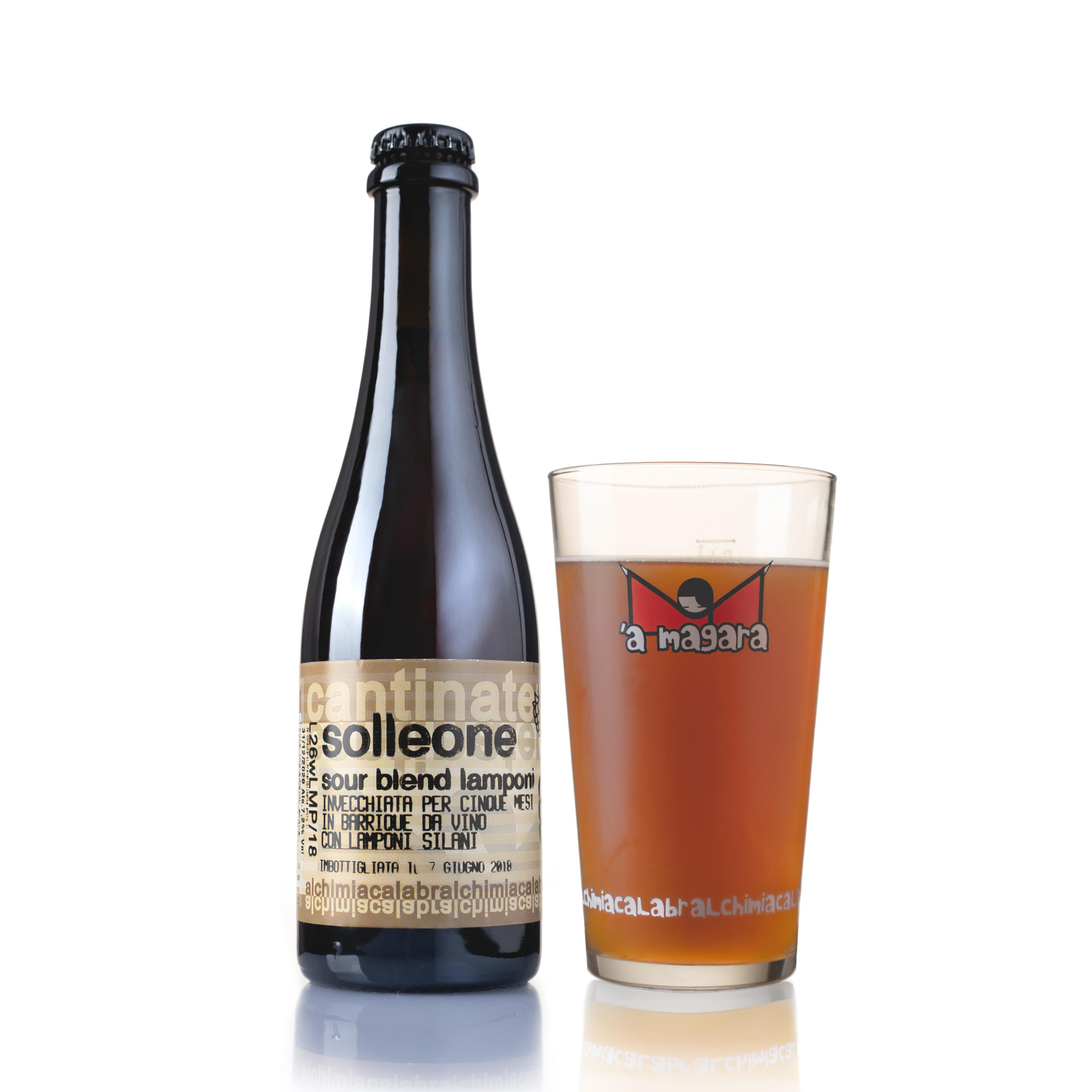 'A Magara Solleone Sour birra 0,375 l lamponi
