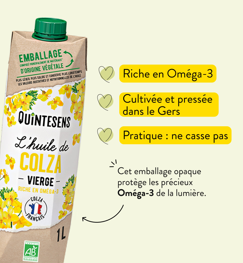 Quintesens Olio di Colza Vergine bio omega 3