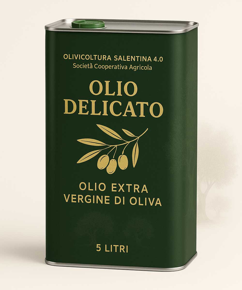 Olivicoltura Salentina 4.0 Delicato Olio EVO Lattina 5 L Fruttato Dolce