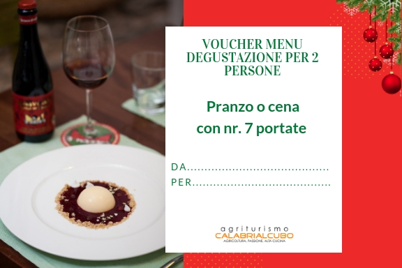 Calabrialcubo Menu Degustazione voucher 2 persone 7 portate