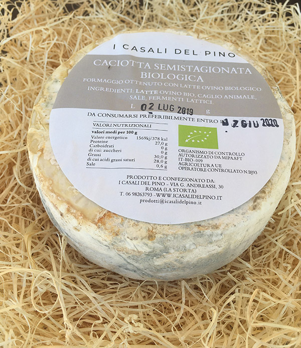 La Boccea L'Illegale Caciotta Semistagionata Bio sottovuoto pasta molle