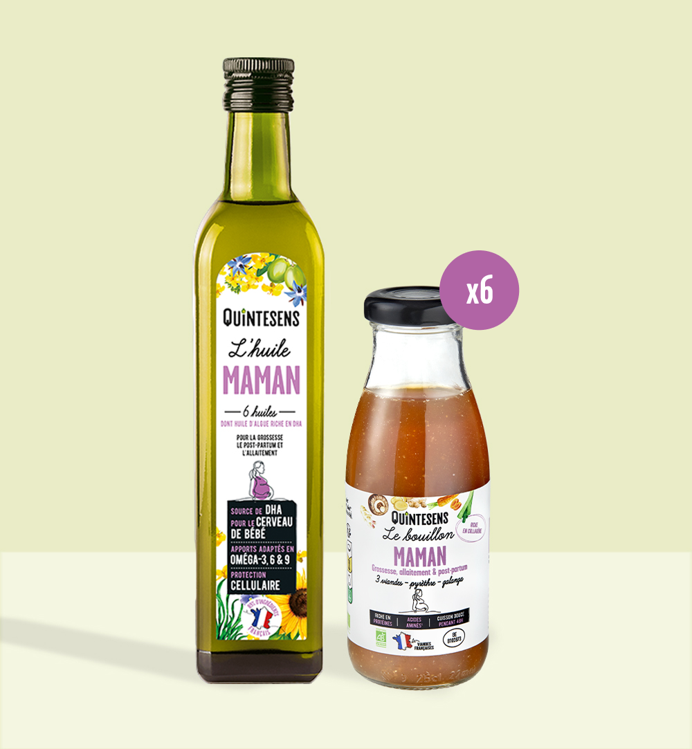 Quintesens Pack Maternità Olio Maman e Brodo