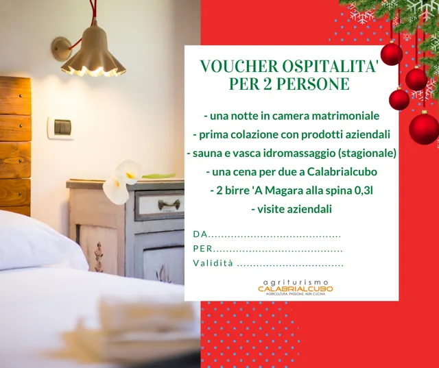 Calabrialcubo voucher regalo ospitalità 2 persone con cena